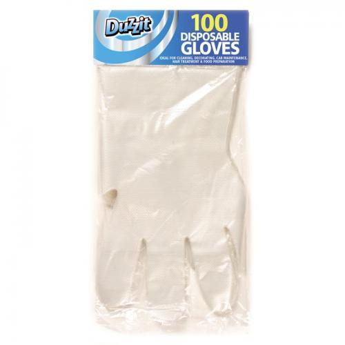 Duzzit 一次性透明手套 100 只