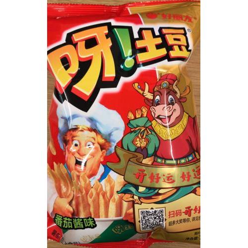 好丽友 呀土豆 薯条 （大包 番茄味）70g