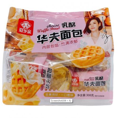 爱乡亲 乳酪华夫面包 308g