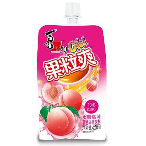 喜之郎 果粒爽 水蜜桃 258ml