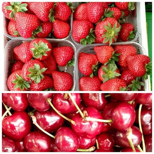 预订 新鲜樱桃/车厘子500g+草莓 500g   周三送货