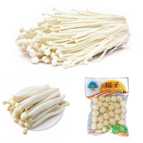 周末赠品（购满£40.00，赠送一份）金针菇200g+鲜莲子80g+海鲜菇约150g  (只限 09/08/2025到10/08/2025 配送的订单）
