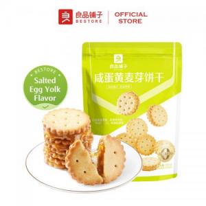 良品铺子 咸蛋黄麦芽饼干 102g